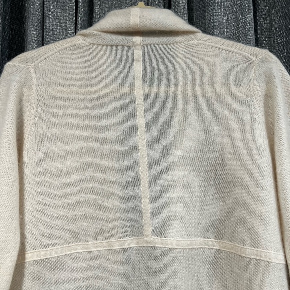 Sara Campbell Cream Open-Front Cardigan 100% cashmere - Picture 6 of 6